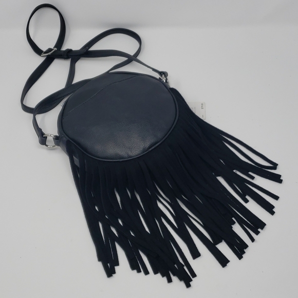 NWT Nine West Tassel Times Black Silver Crossbody - Picture 7 of 16